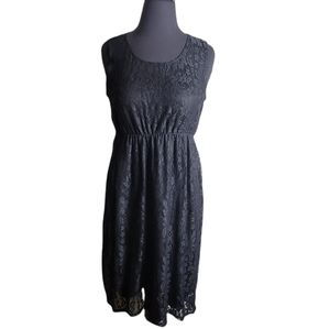 Sophia & Jayne sleeveless black high low lace maternity dress size medium